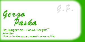 gergo paska business card